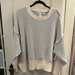 Altar'd State Blue and Cream Striped Sweater